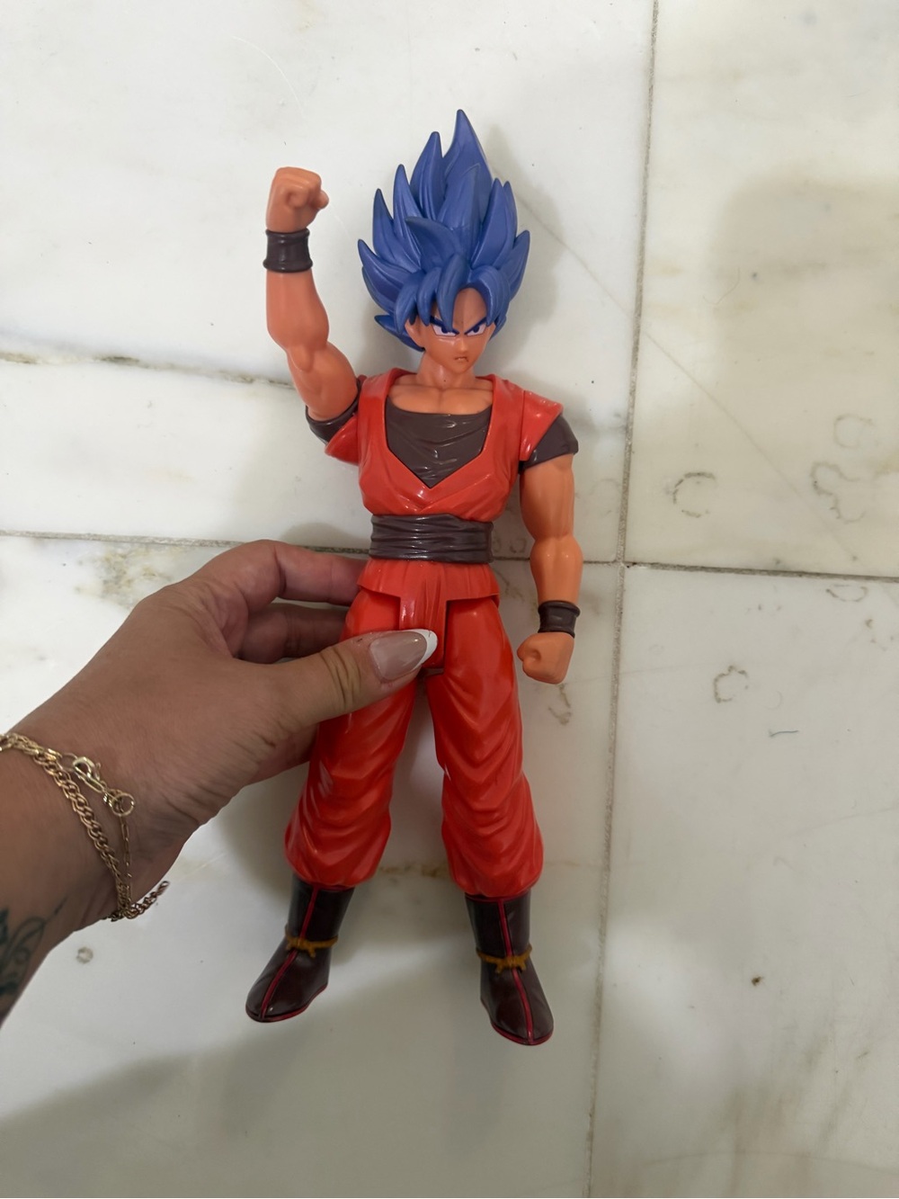 Blue-Haired Martial Hero Action Figure - Kids Toys